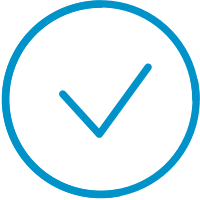 A tick icon representing success or completion.