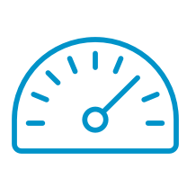 An icon of a time or mileage counter.