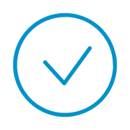 An icon representing a completion or success tick.