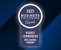The Business Motoring Awards logo - Leasys highly commended company.