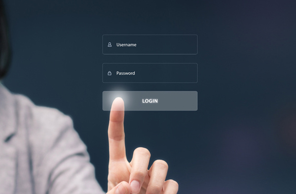 A person selecting the representation of a digital form in the air.