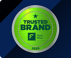 The Trusted Brand logo from Fleet Wise for Leasys for 2025.