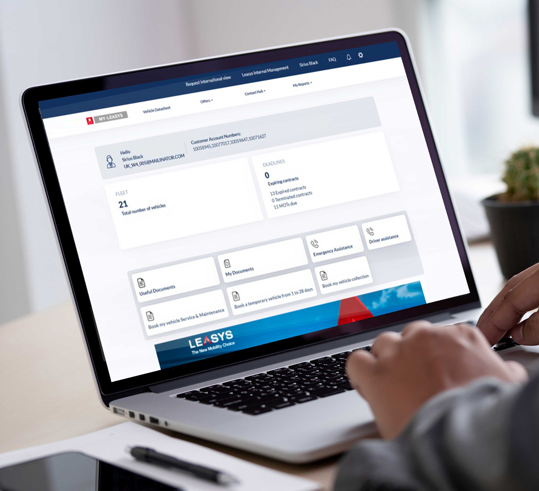 Screenshot of My‑Leasys web portal showing contract and invoice management interface